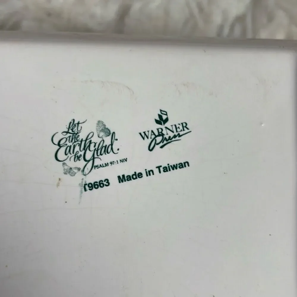 Let the Earth Be Glad Psalm 97:1 NIV Ceramic Box Trinket Ring Box Warner Press